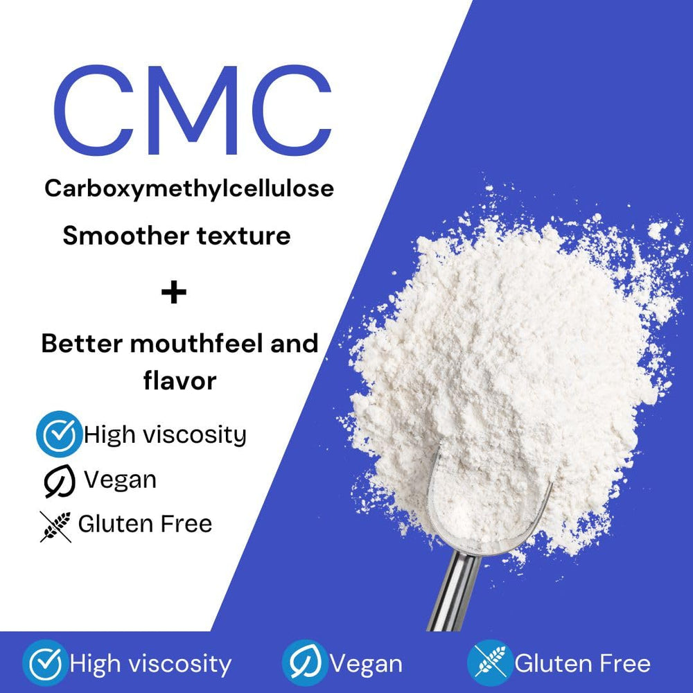 Deiman CMC powder close-up highlights fine texture ideal for smooth batters.