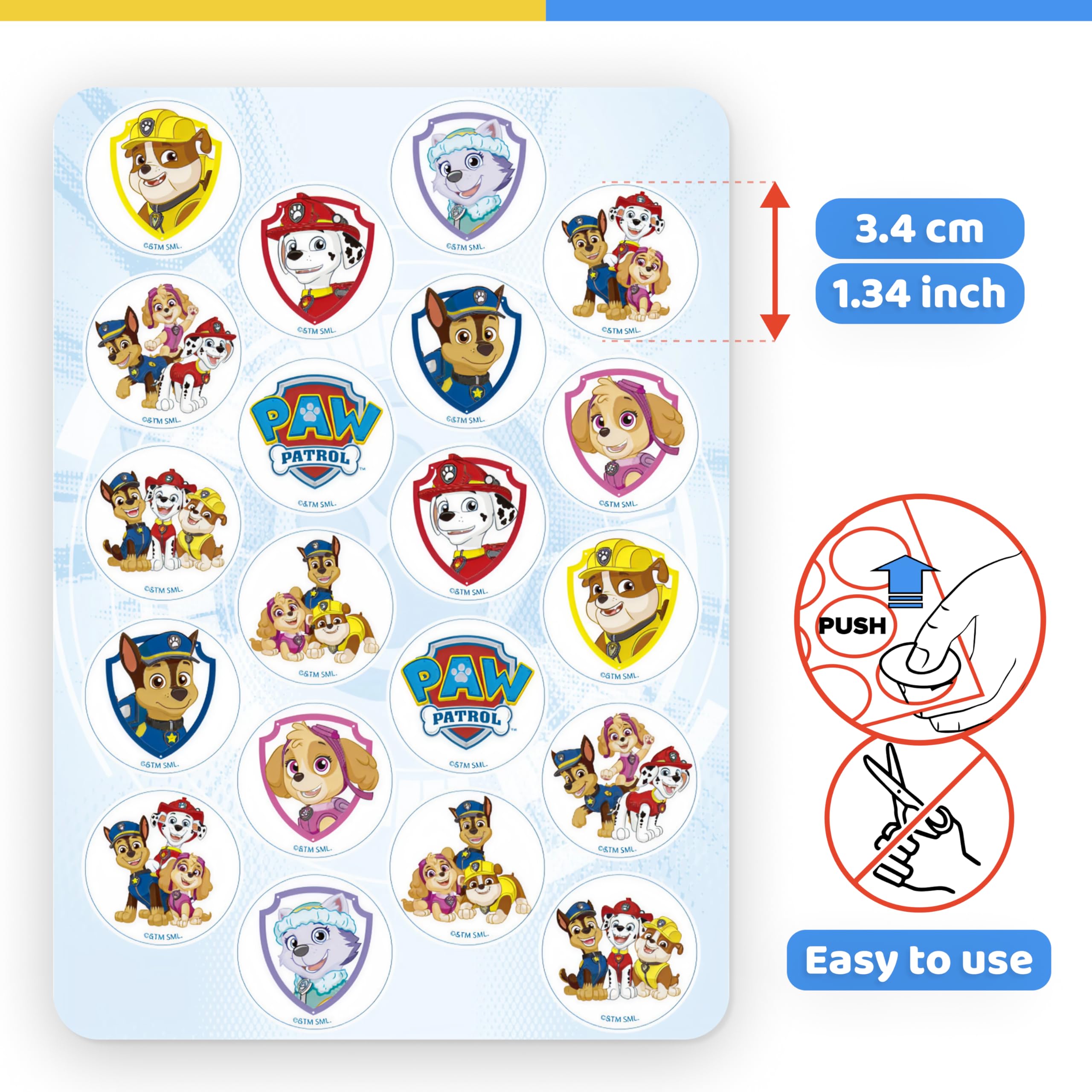 Paw Patrol themed cake decorations for kids' parties