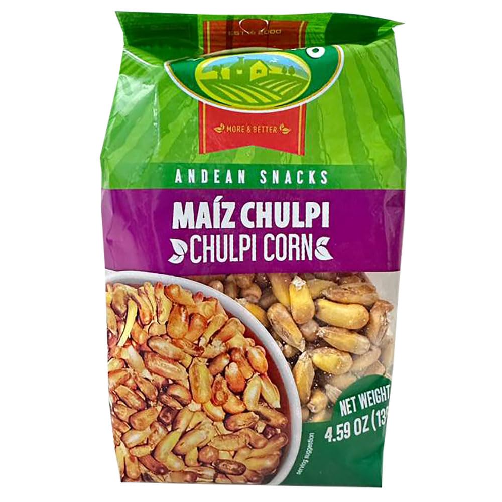 DEL CAMPO Chulpi corn snack pack front view showing the savory crunch.