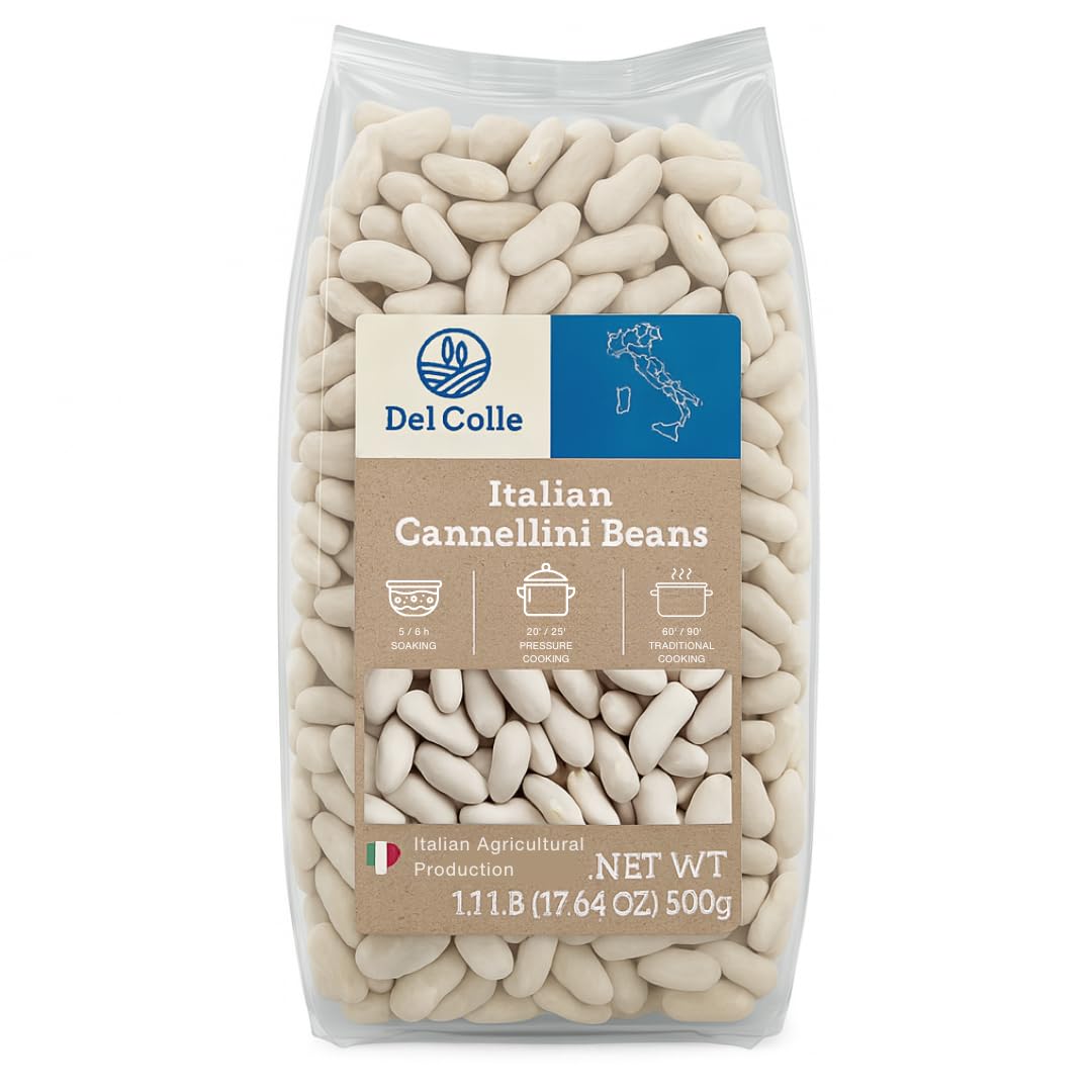 Del Colle Cannellini beans stored in a cool, dry pantry for freshness.