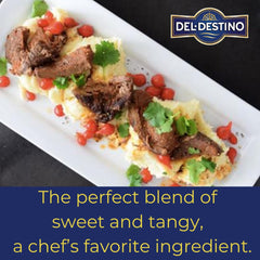 Del Destino pepper-topped pizza adds color and a lively sweet-sour note.