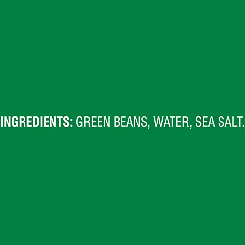 Twelve-pack display of Del Monte Blue Lake green beans for pantry use