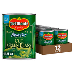 Del Monte Fresh Blue Lake green beans can front, vibrant and ready to serve.