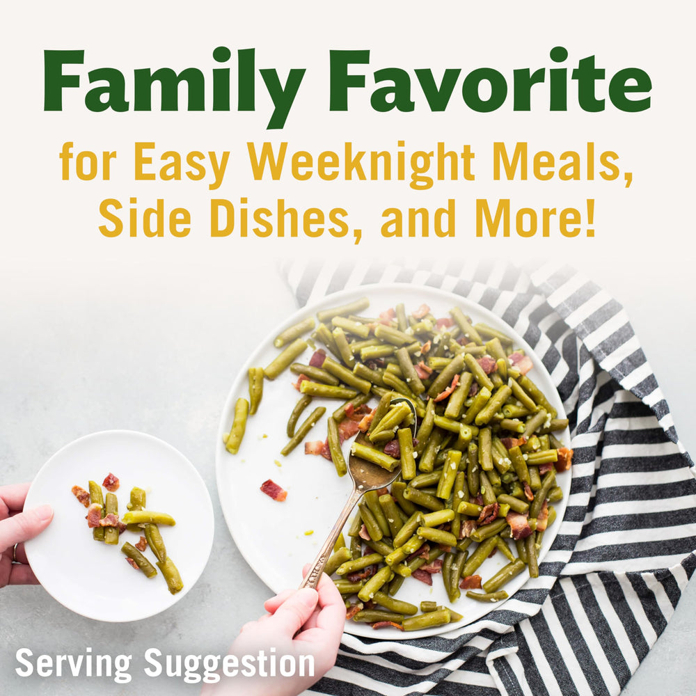 Del Monte blue lake beans in an open can image, convenient for quick meals.