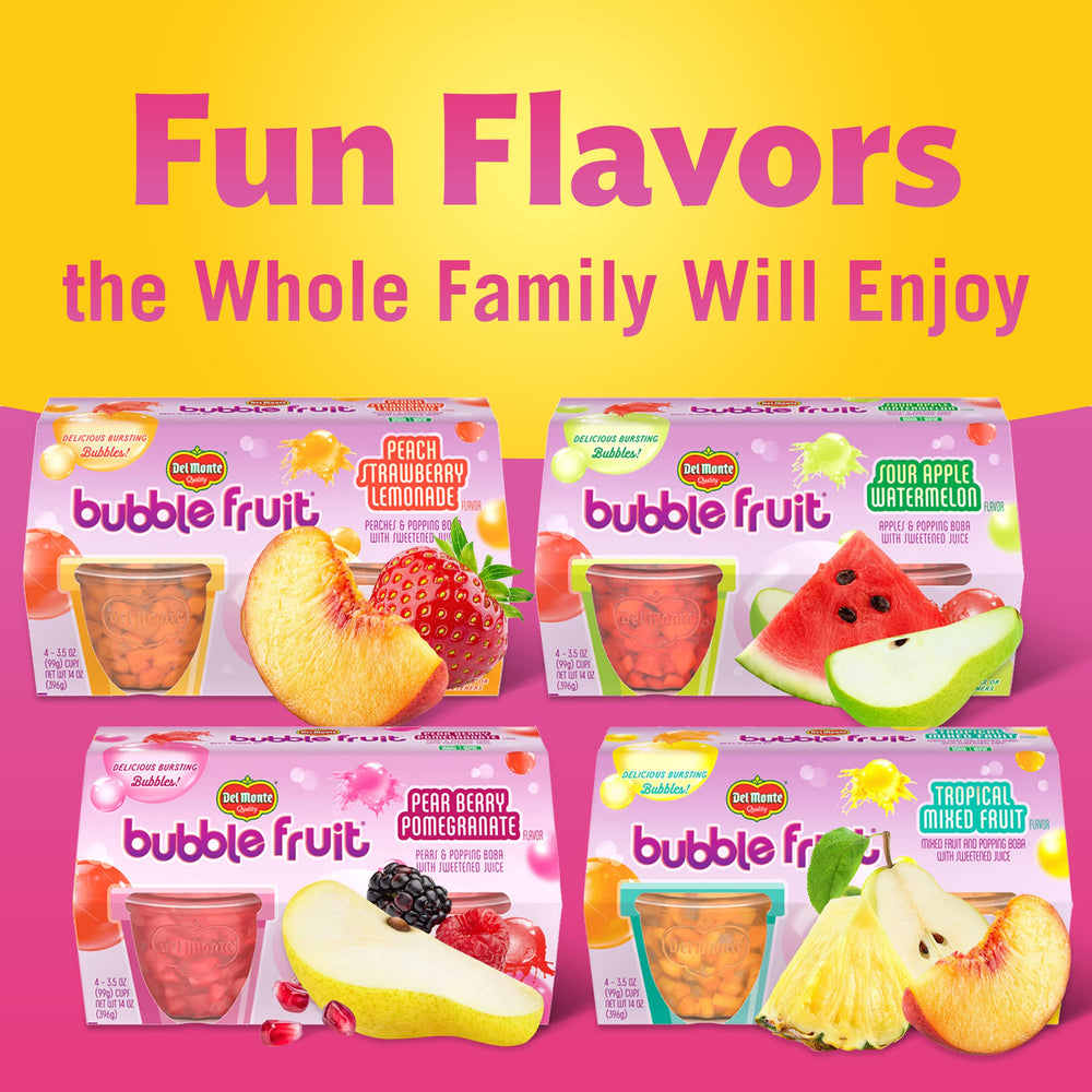 Del Monte Bubble Fruit Cup Non-GMO ingredients for everyday snacking