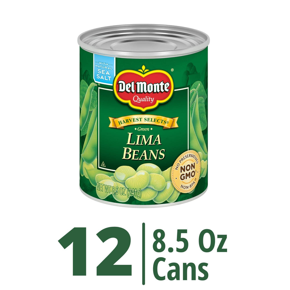 Del Monte canned vegetables pantry-storage; quick access from the shelf