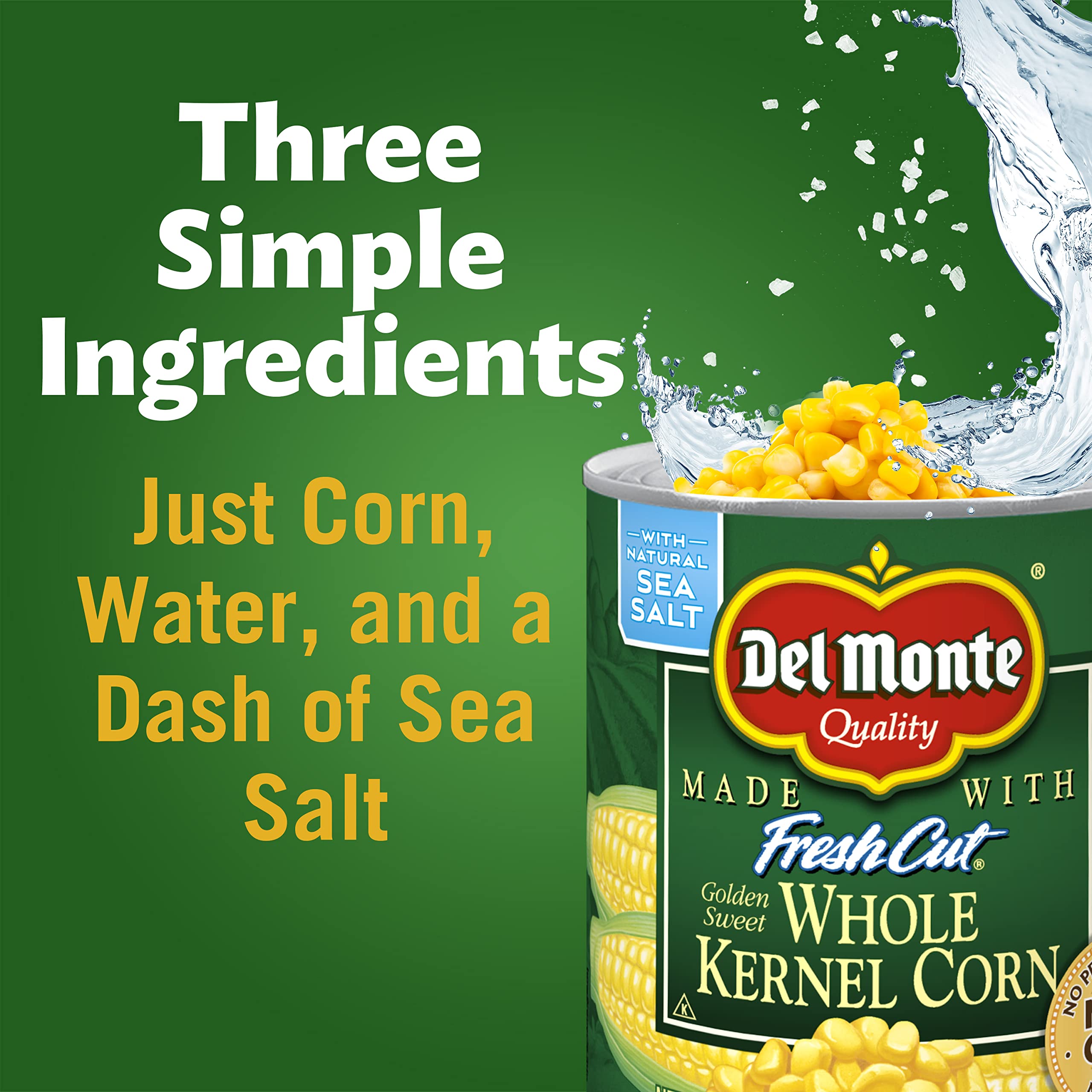 Corn mixed with salsa and beans for a dip featuring Del Monte corn
