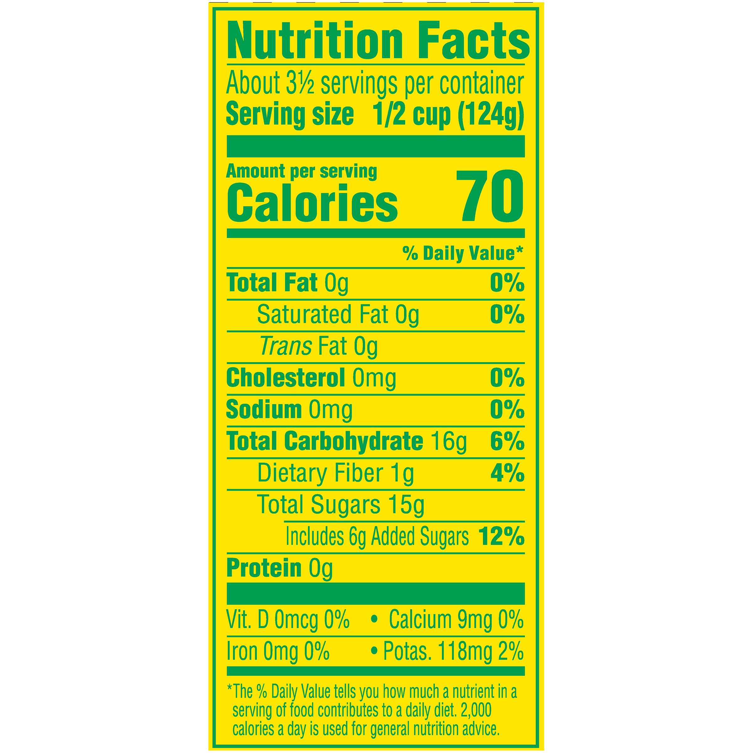 Del Monte diced mango close-up shows ripe, flavorful pieces for salads.