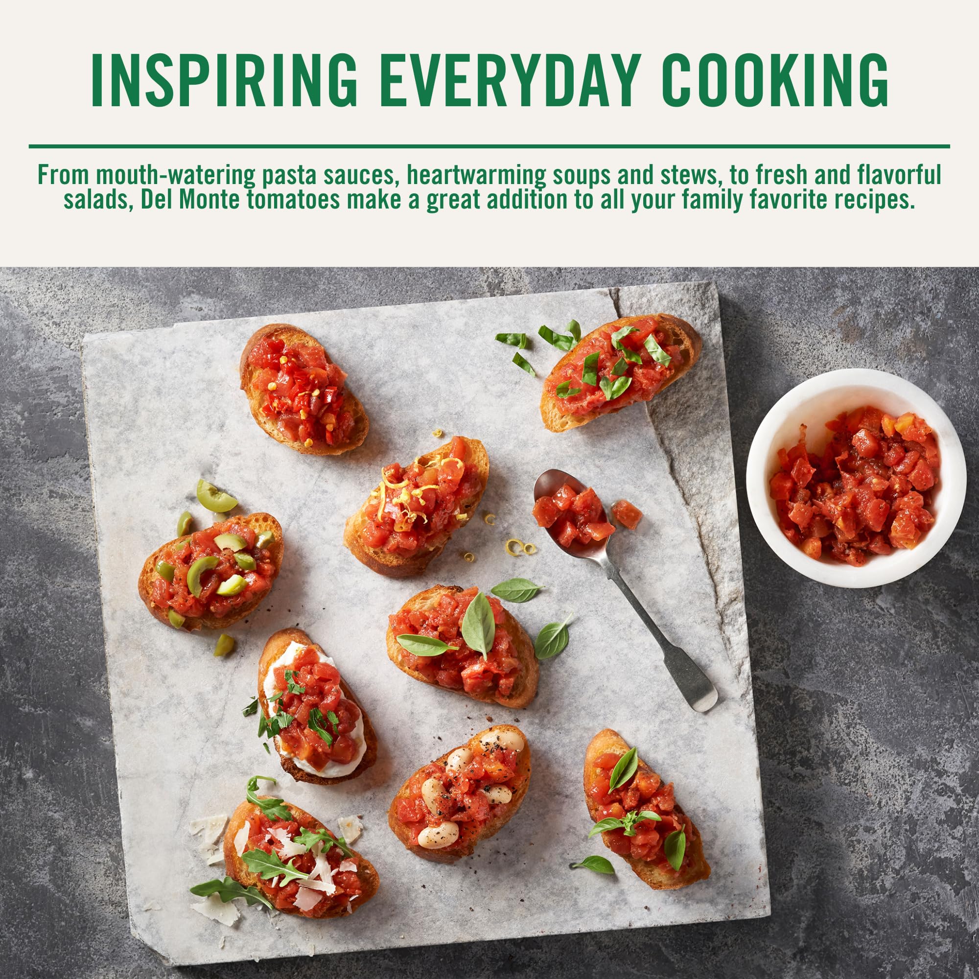 Del Monte diced tomatoes used as pasta sauce base for weeknight dinners