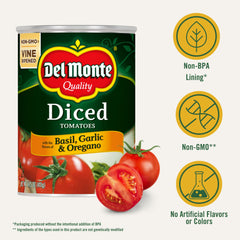 Del Monte diced tomatoes as a ready-to-use sauce base for cooking