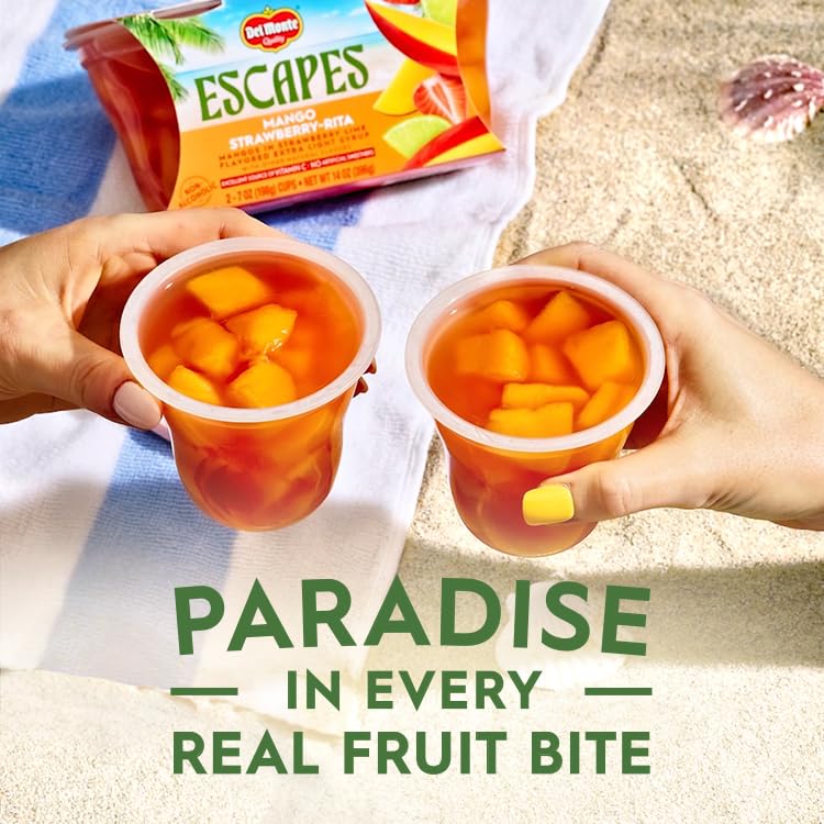 Del Monte Escapes Mango Strawberry-Rita non-GMO ingredients and light syrup emphasis