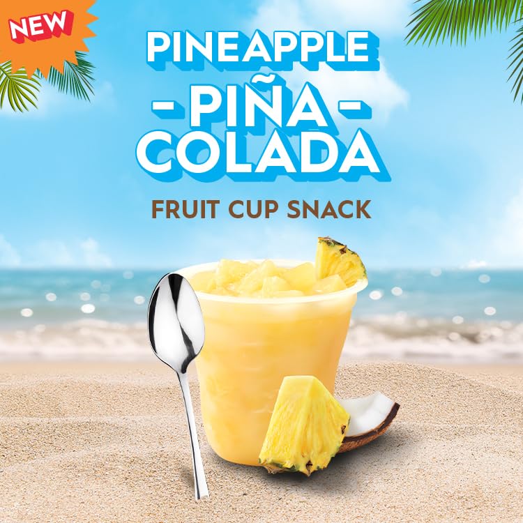 Vitamin C rich Del Monte Escapes cup without artificial sweeteners.