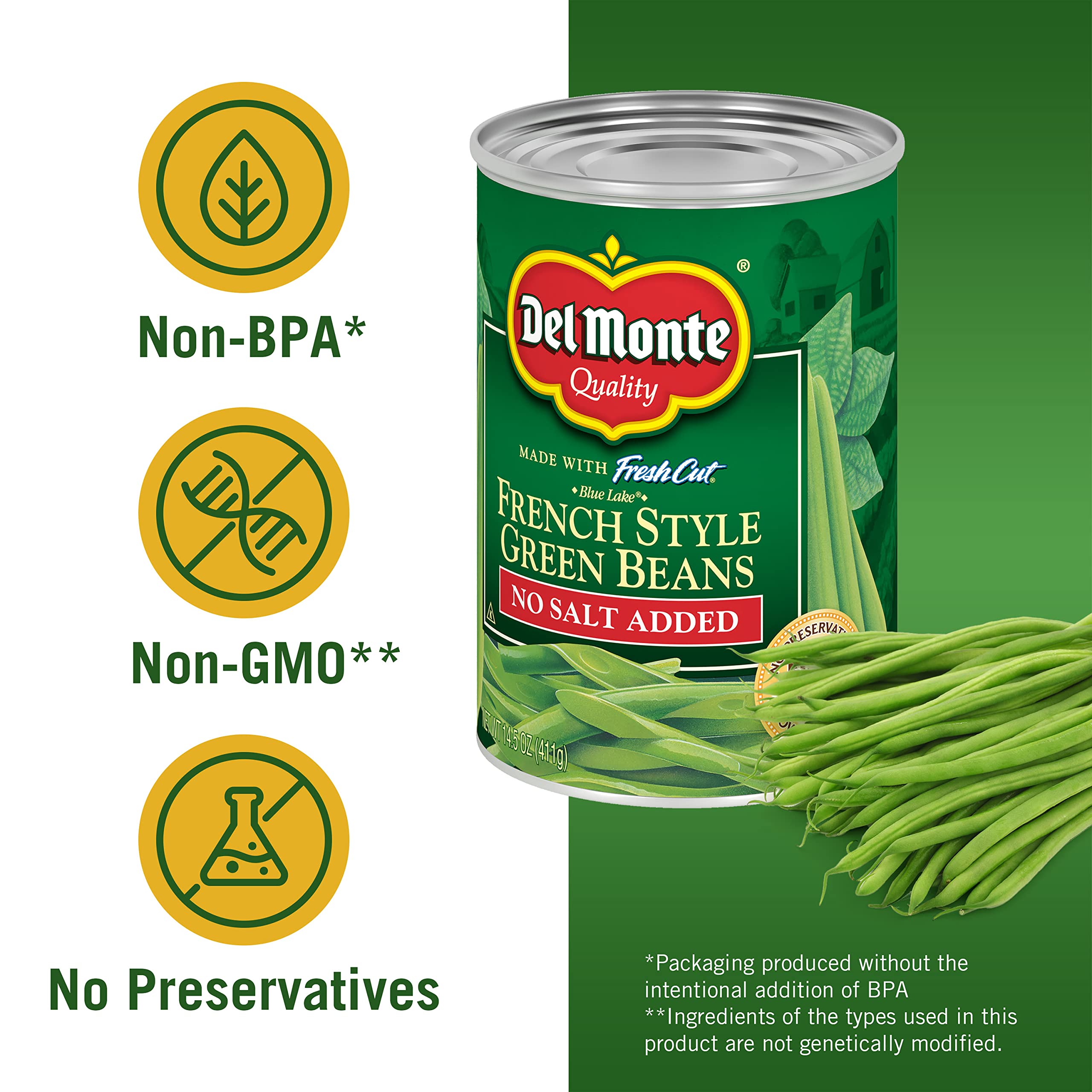 Plated French style green beans paired with pasta for a colorful dish.
