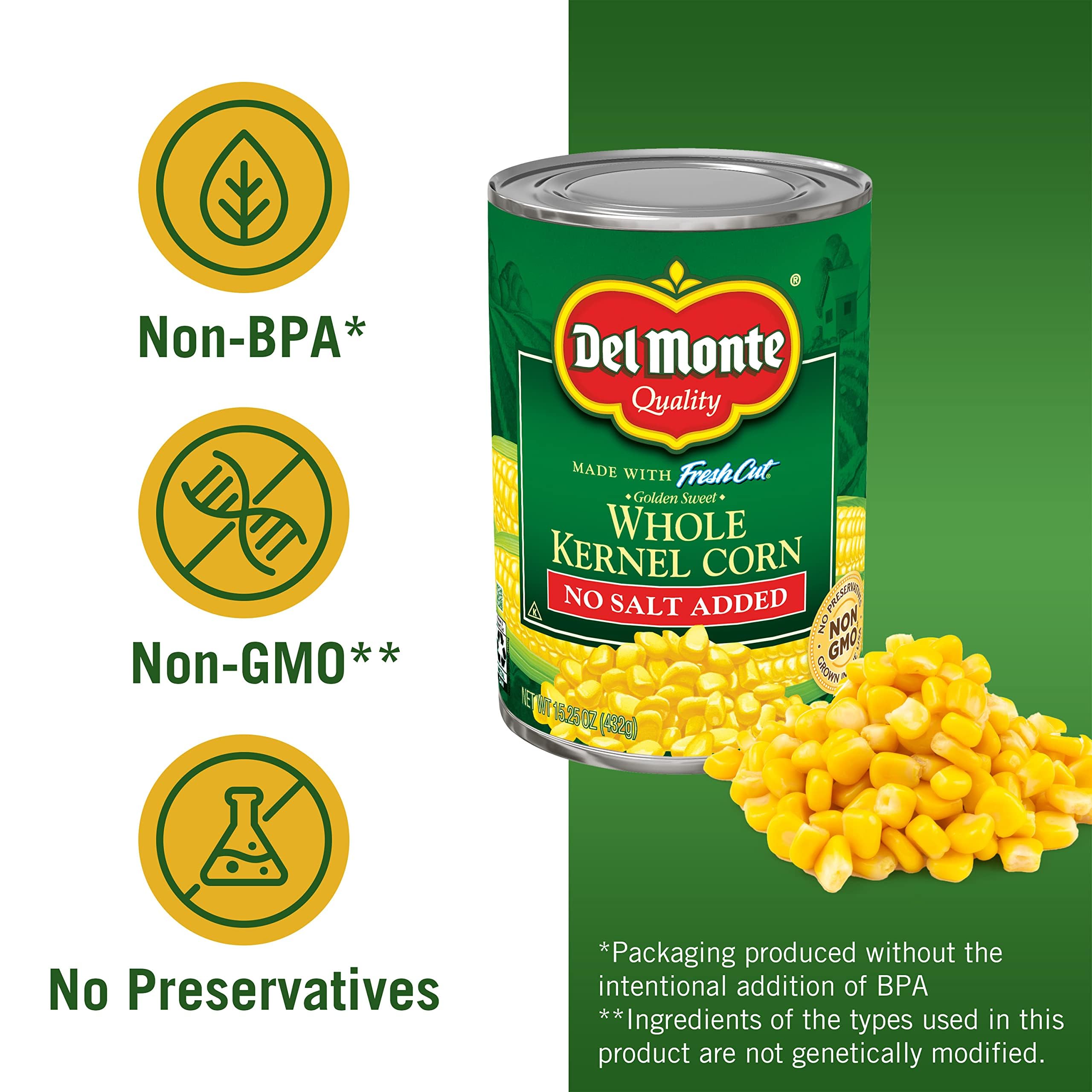 Del Monte corn in a bowl, ideal for quick weeknight meals.