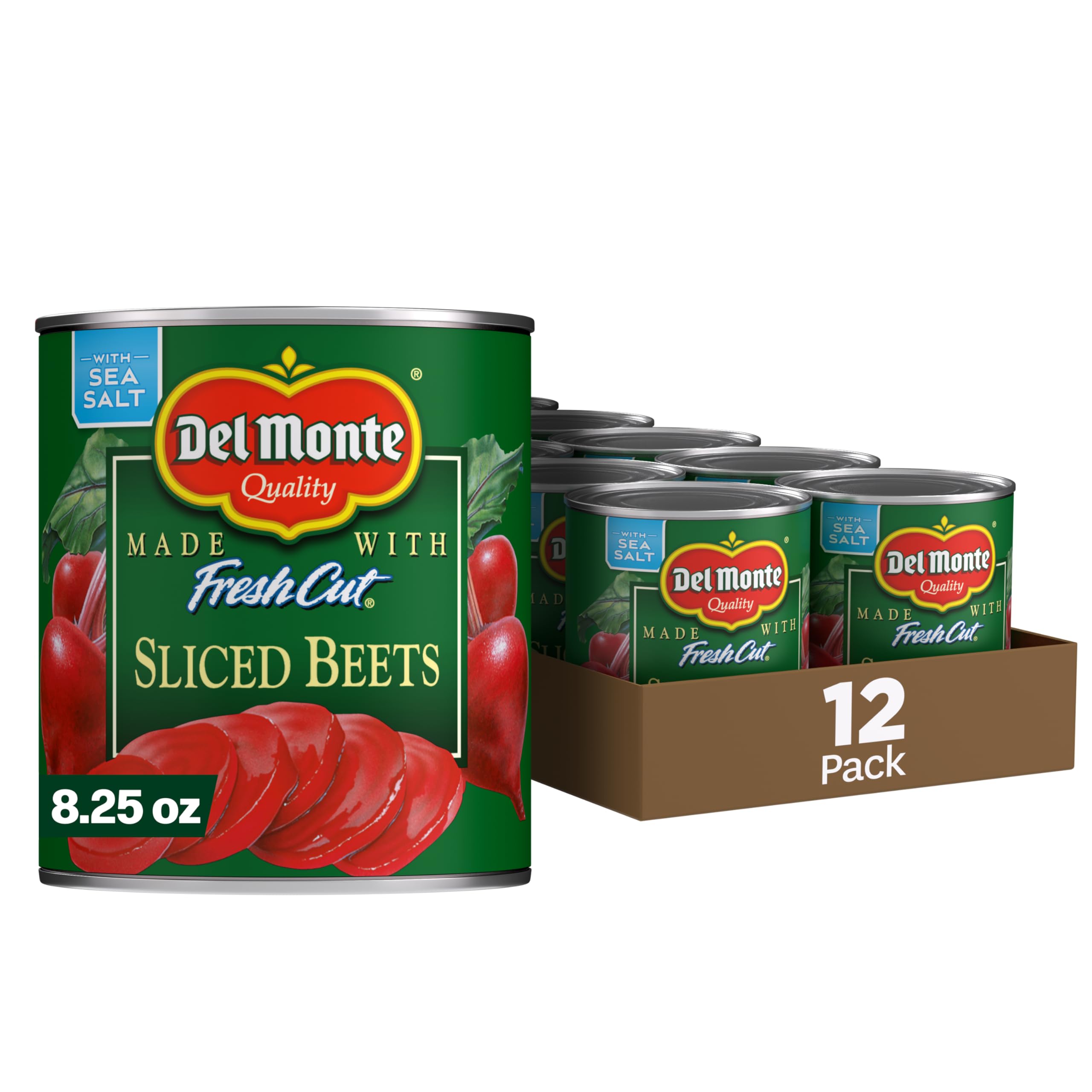 Del Monte Fresh Cut Sliced Beets pack of 12 for quick sides and meals.