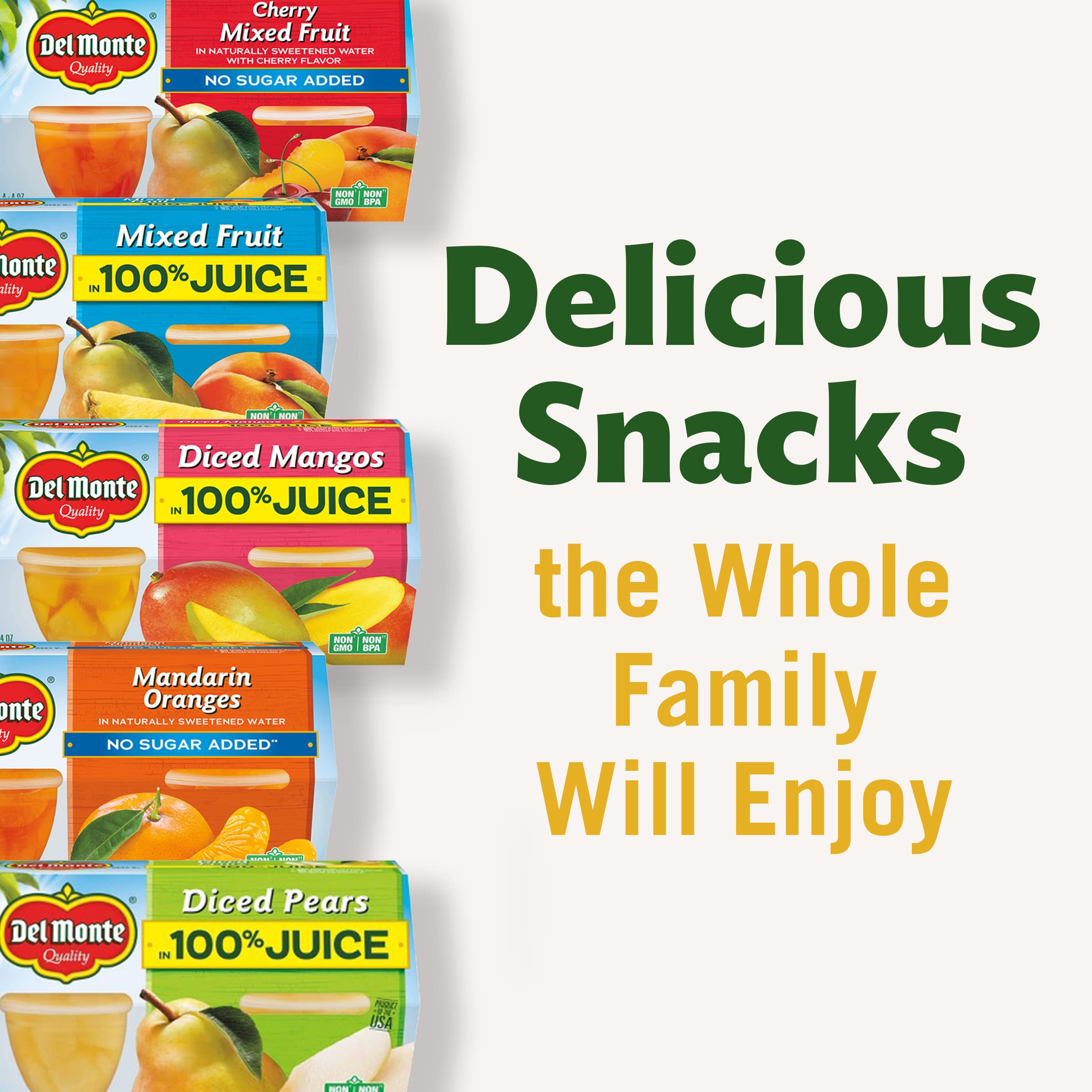 Del Monte Fruit Cup Snacks on-the-go lunchbox option for kids.