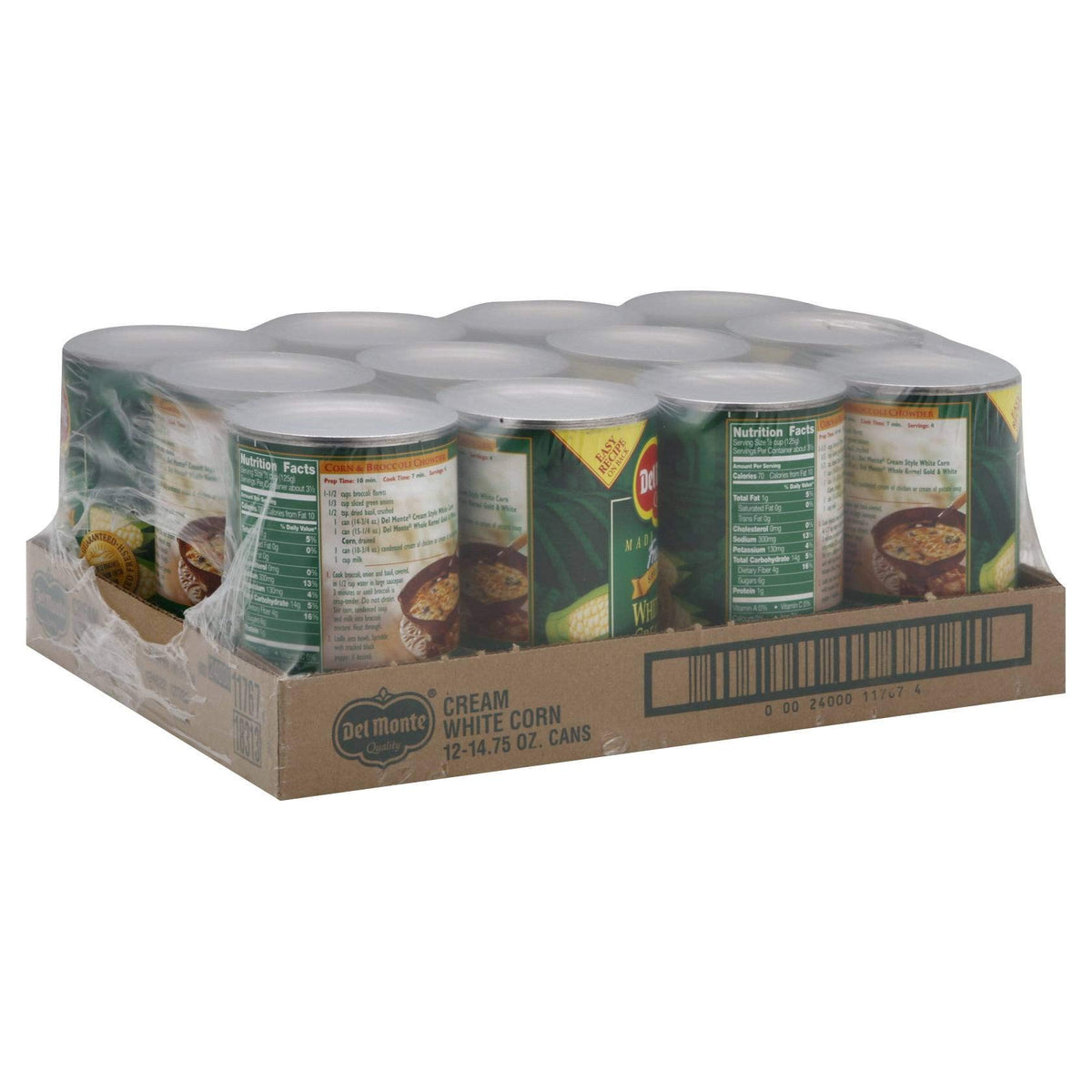 Del Monte Golden Sweet Cream Style Corn No Salt Added in a can, ready to heat as side