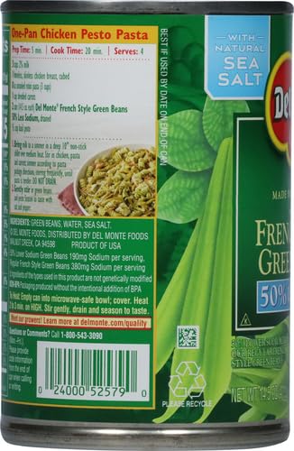 Del Monte green beans plated to show rich flavor and color.