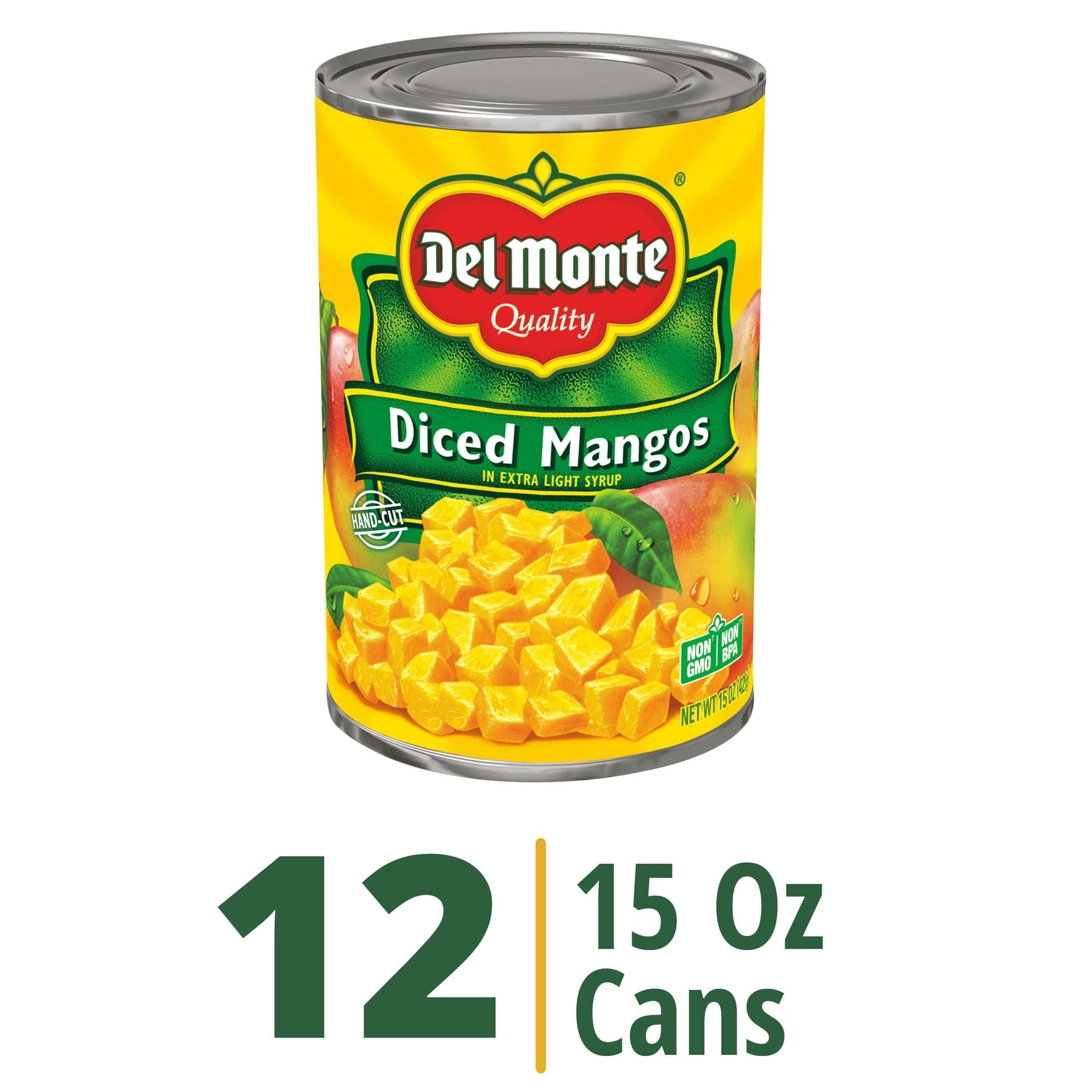 Del Monte mango in extra light syrup is ready to use for quick meals.