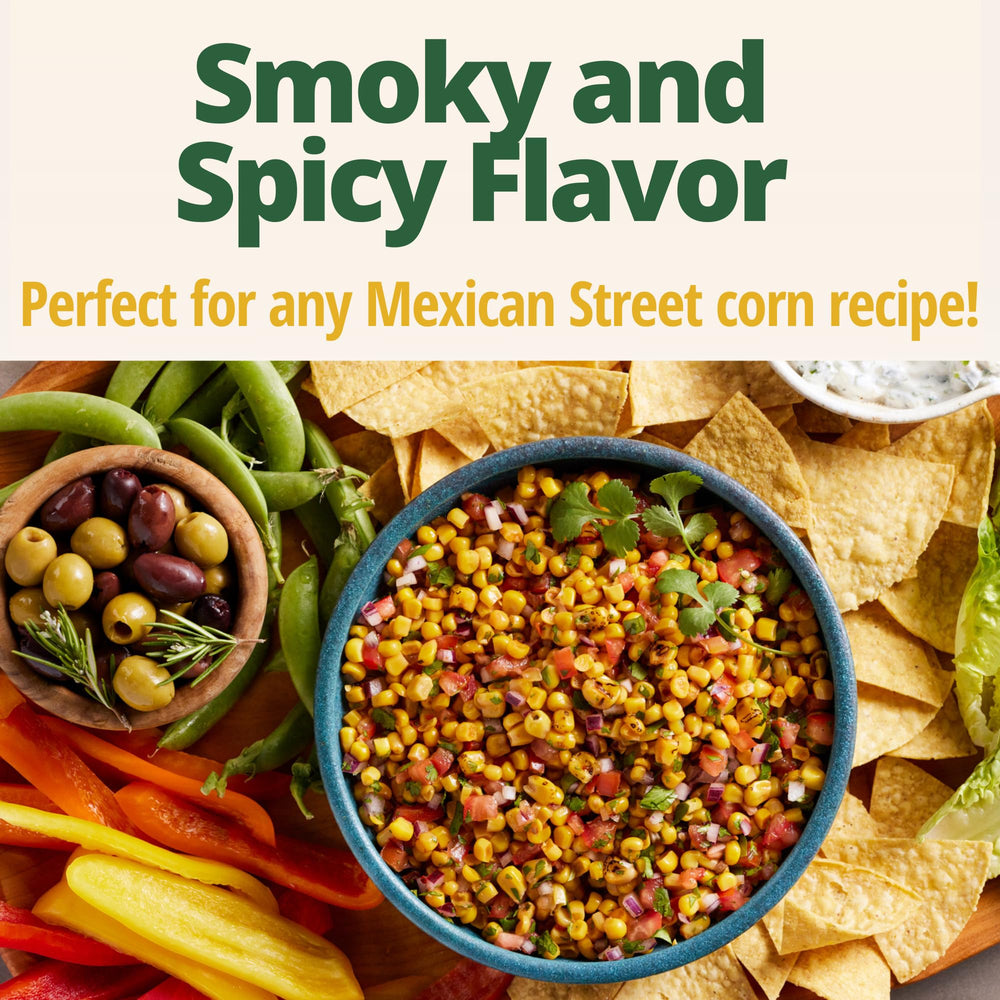 Del Monte Mexican Street Corn cotija topping idea for a quick garnish