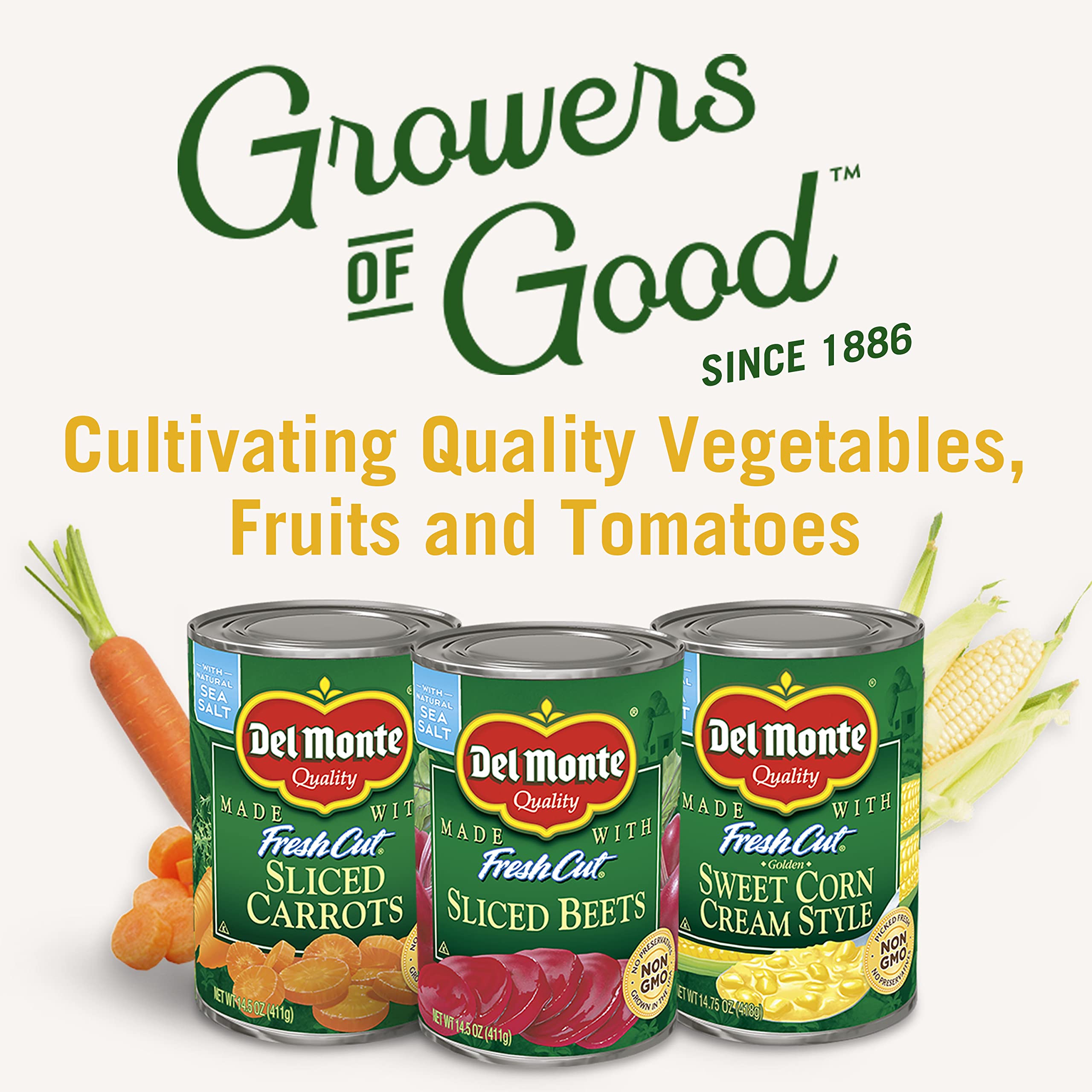 Del Monte can packaging shown from back for storage details.