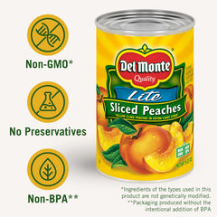 Del Monte peaches served as a topping for yogurt and waffles.