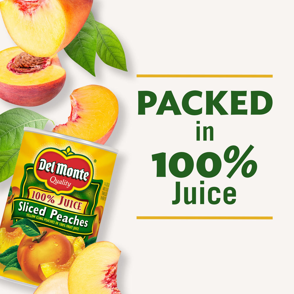 Peaches from Del Monte used in jam or pie filling.