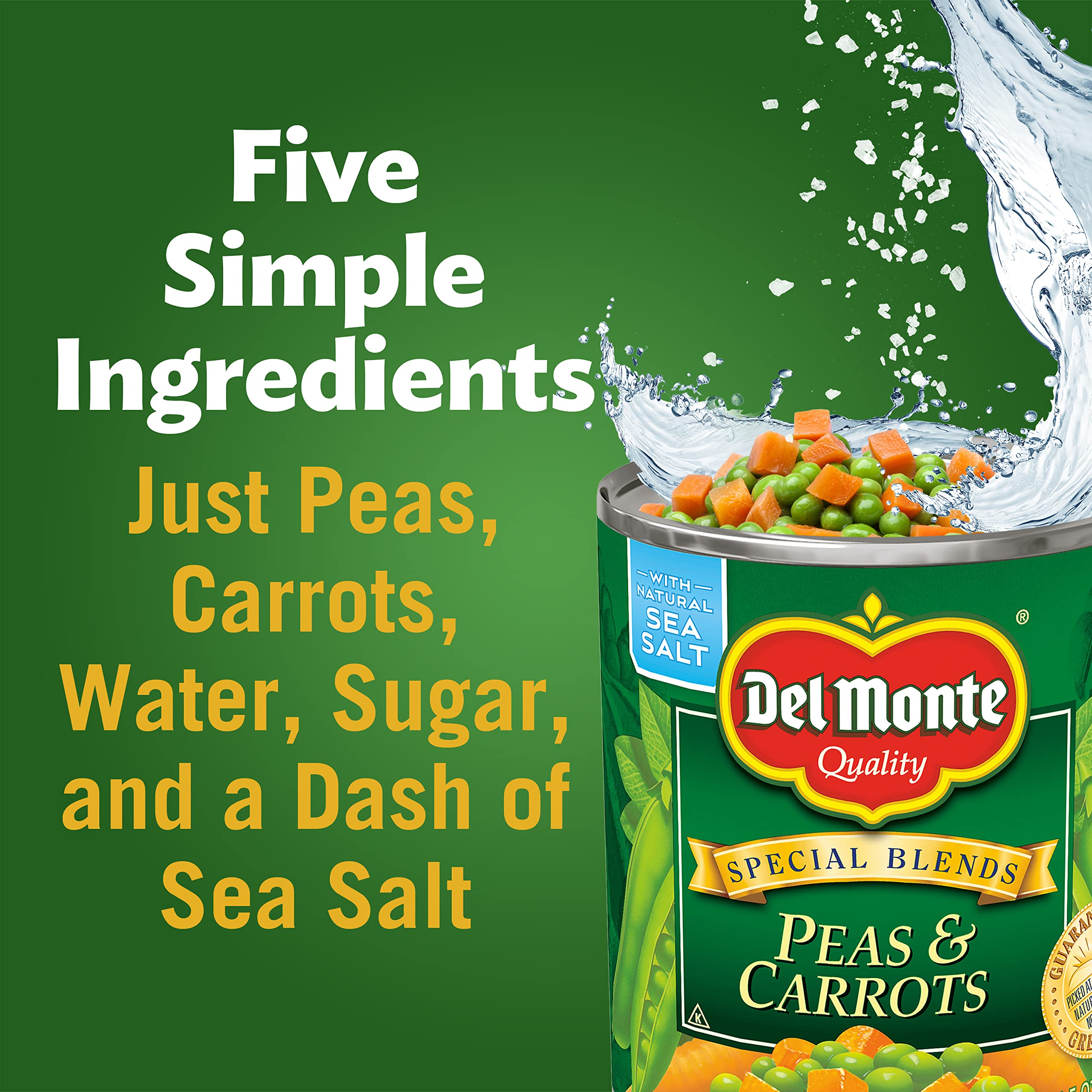 Del Monte peas and carrots added to soup or casserole.