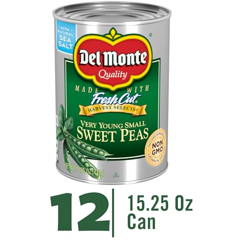 Del Monte peas hand-selected at peak ripeness for crisp texture and natural sweetness.