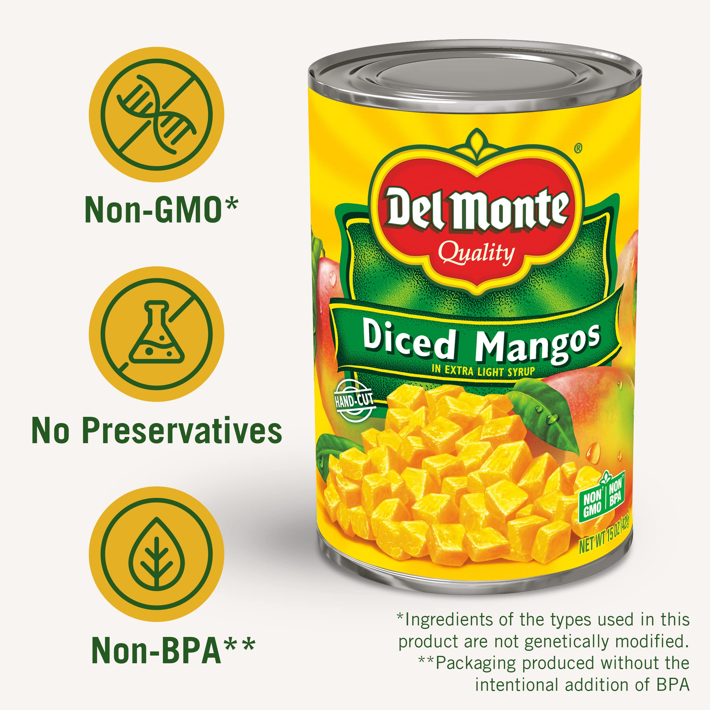 Del Monte ready-to-eat mango chunks ideal for busy weeknights.