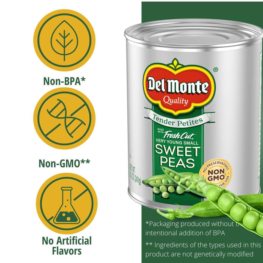 Ready-to-eat peas for quick sides and simple recipe add-ins.