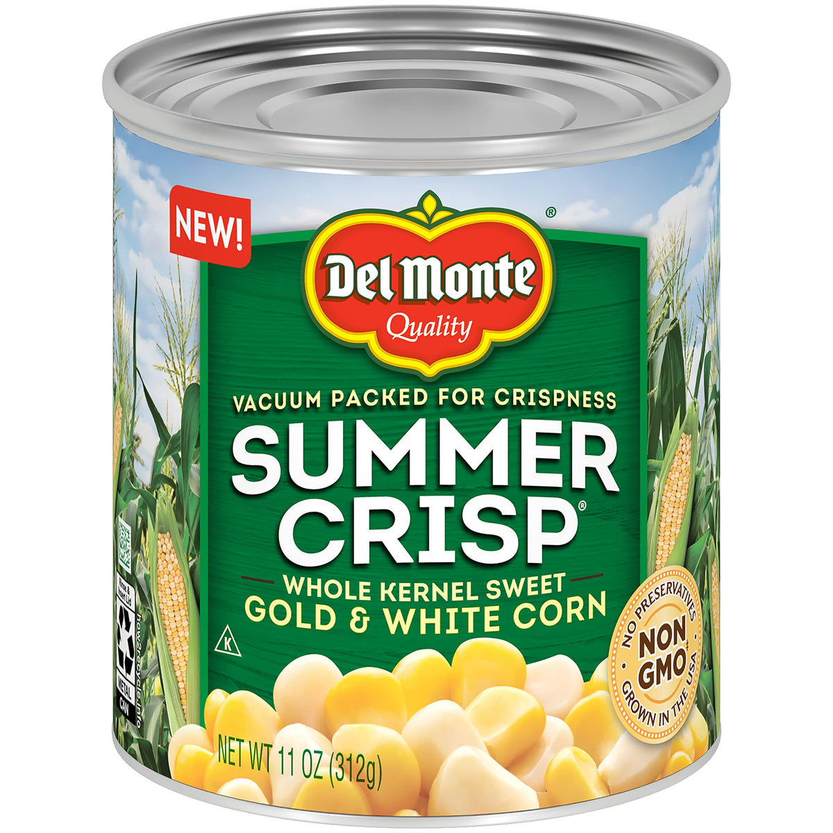 Del Monte Summer Crisp corn can, ready to enjoy as a quick side.