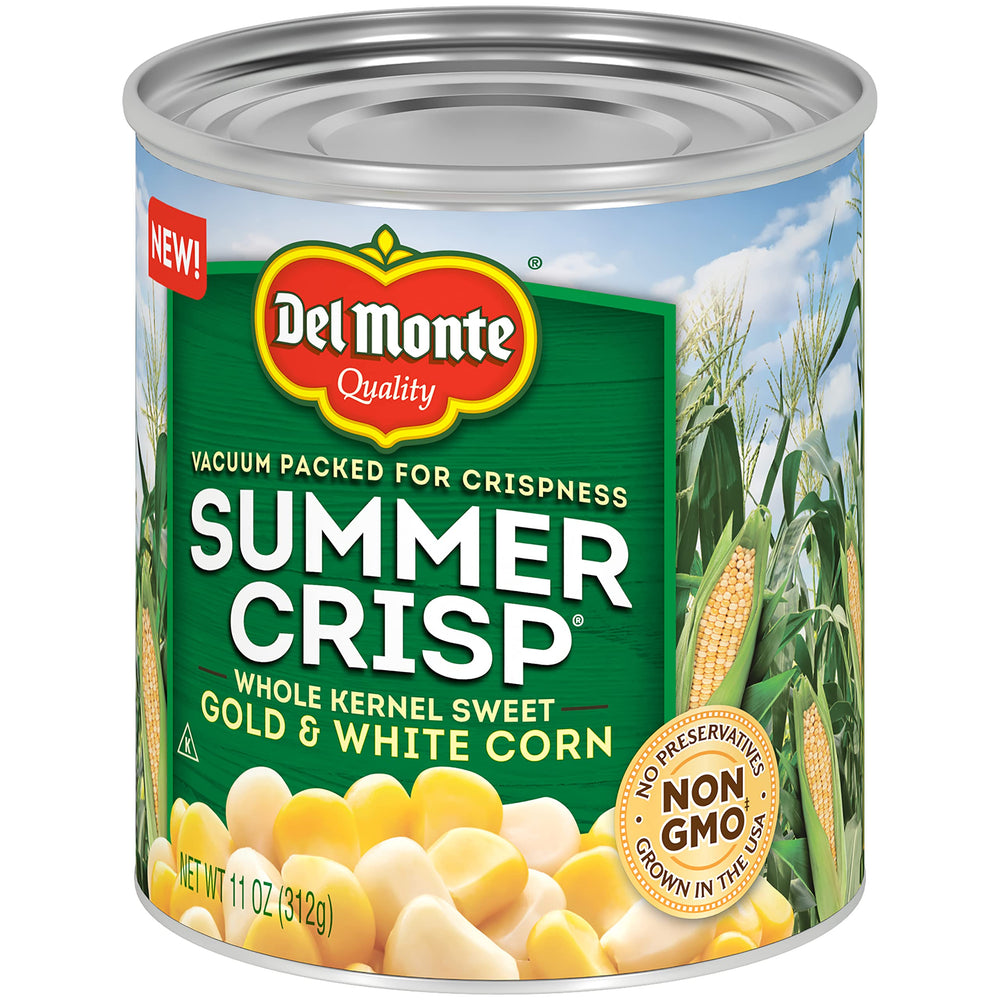Del Monte corn in a soup bowl enhances warmth and texture.