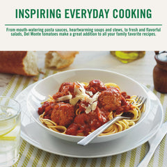 Del Monte Tomato Sauce simmering pasta dish, boosts flavor in seconds.