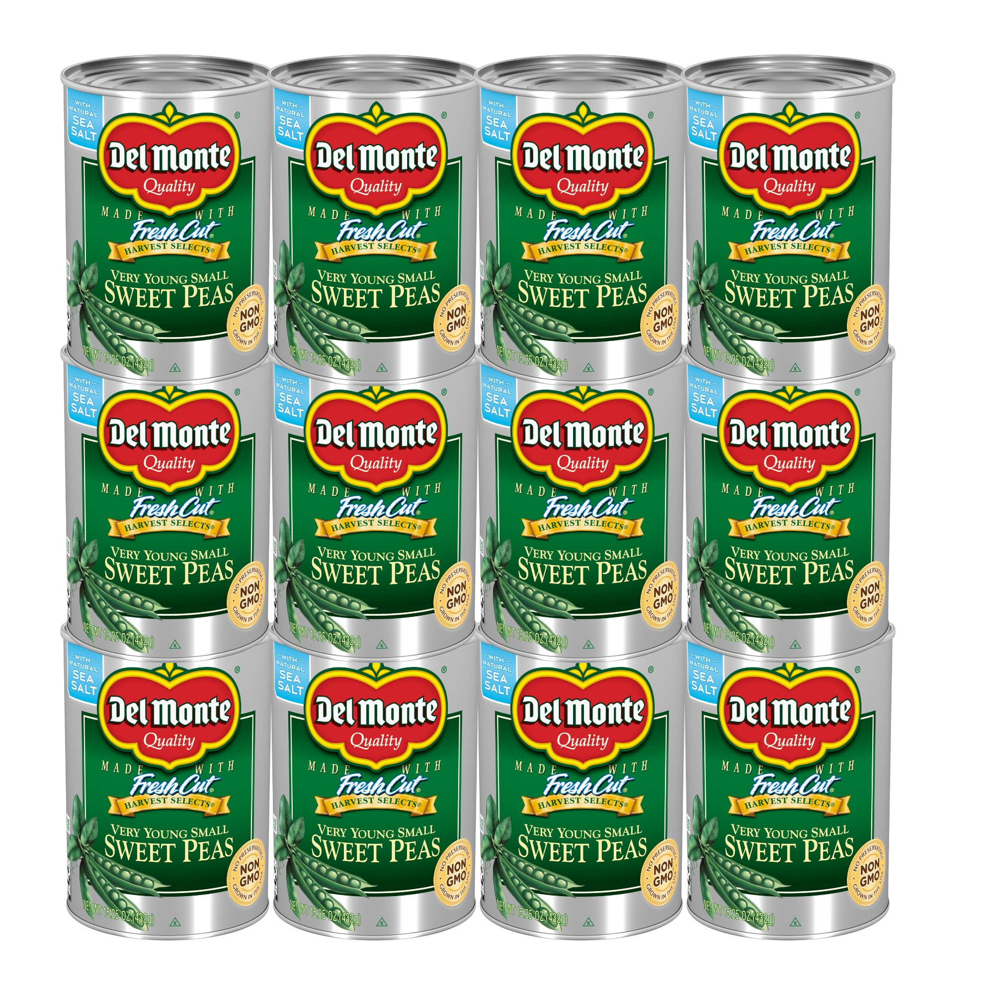 Del Monte Very Young Sweet Peas in a can, ready-to-eat side dish for busy weeknights.