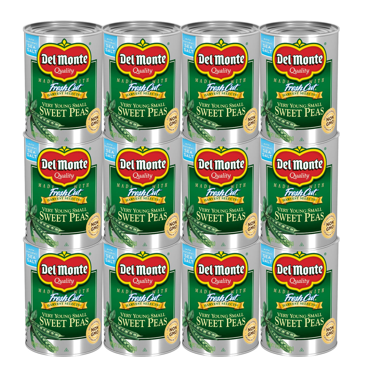 Del Monte Very Young Sweet Peas in a can, ready-to-eat side dish for busy weeknights.