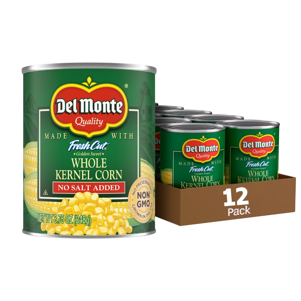 Del Monte Whole Kernel Gold Corn no salt added – peak freshness for meals