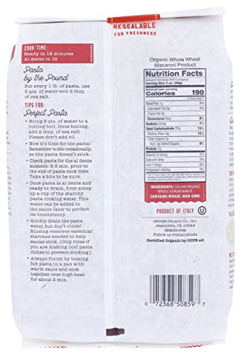 DeLallo farfalle cooked al dente with a nutty aroma.