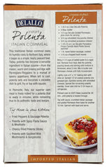 DeLallo Instant Polenta prepared on stove for a smooth, creamy finish.