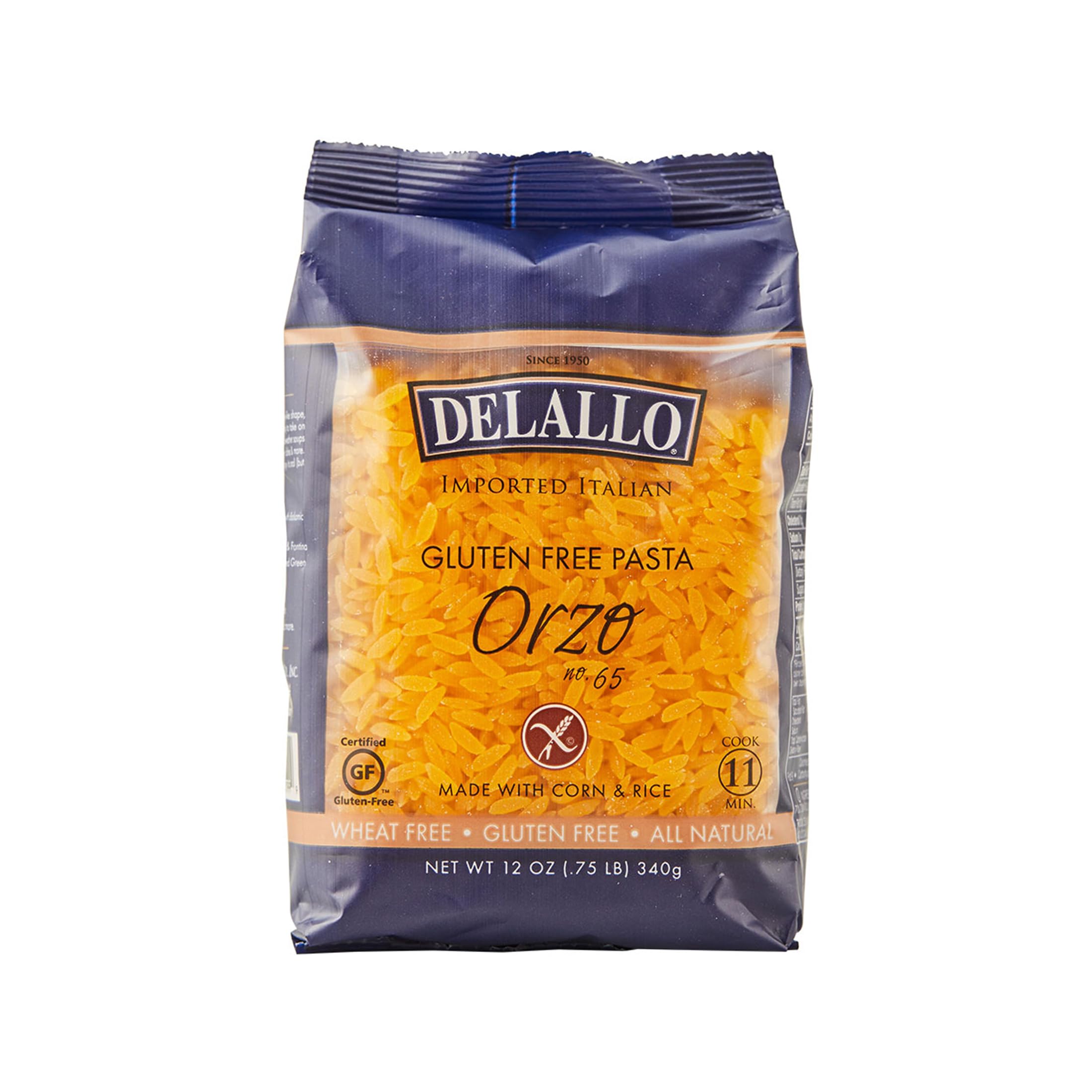 Delallo orzo cold pasta salad ideal for light meals.