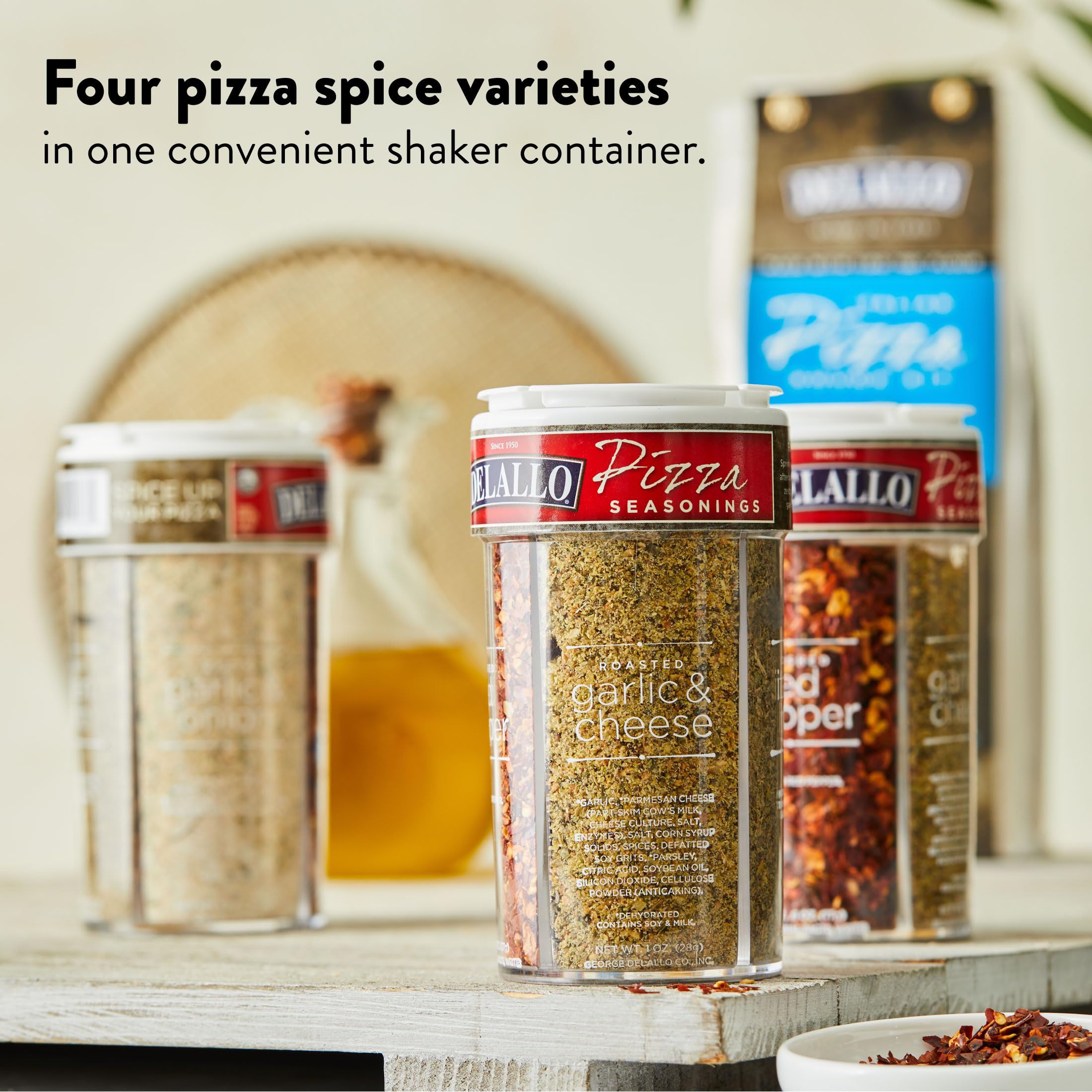 DeLallo roasted garlic and cheese blend enriches pasta and bread