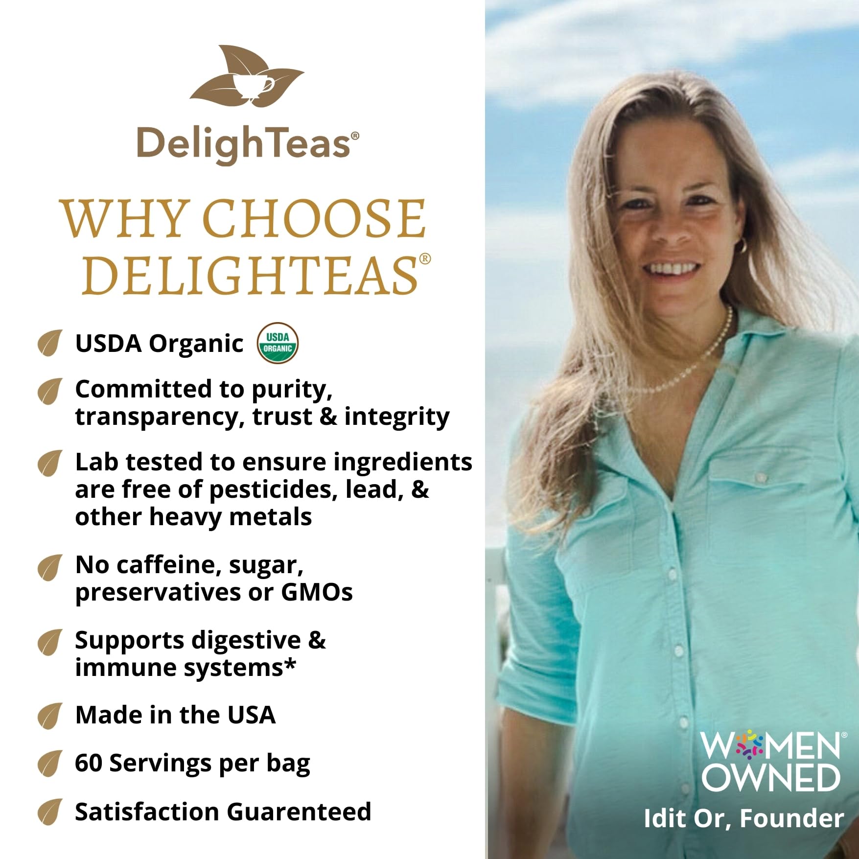 DelighTeas Organic CCF ingredients cumin coriander fennel