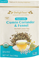 DelighTeas Digest and Detox tea steeping in cup for digestion support