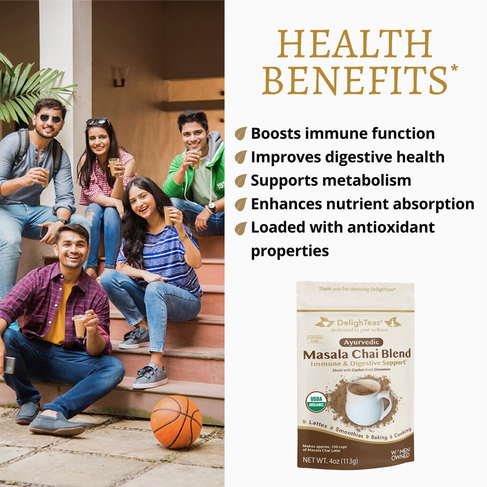 DelighTeas Organic spice blend with cinnamon, cardamom, cloves and premium ingredients
