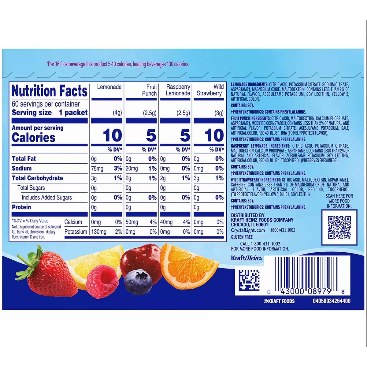 D'Elite Box Crystal Light wild strawberry on-the-go packets for flavorful hydration on the move.