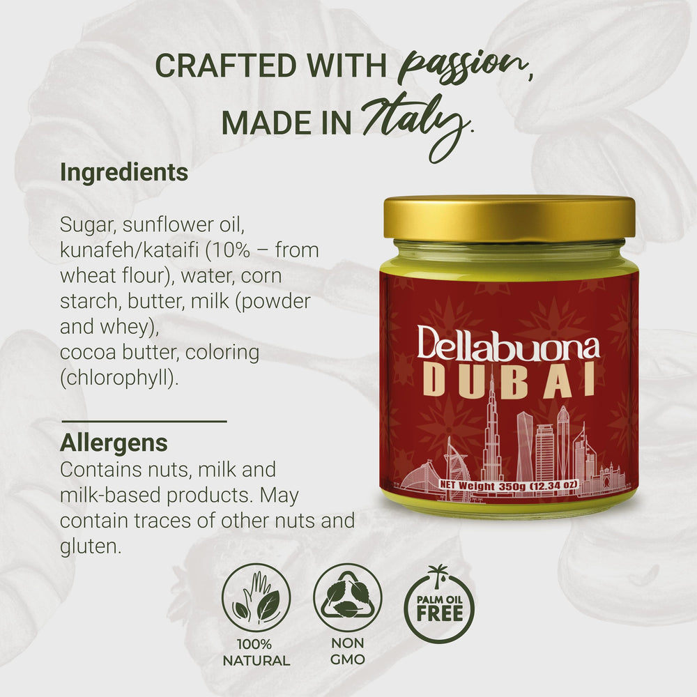 Dellabuona pistachio cream used for baking cakes and pastries
