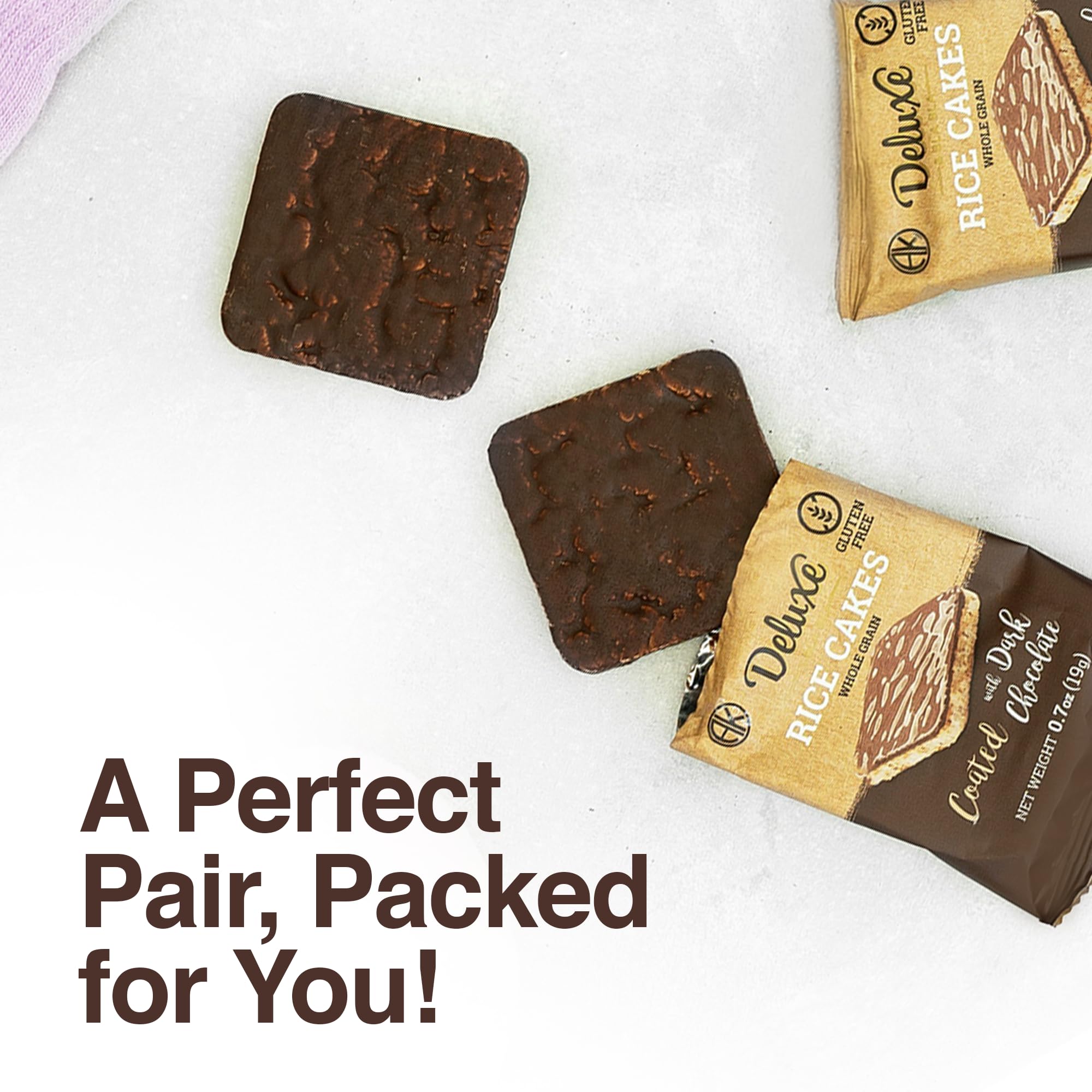 Deluxe & Bla Bla on-the-go rice cakes ideal for lunchboxes and gym bags.