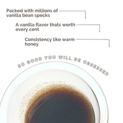 Deluxe Fine Foods vanilla paste bulk 128oz being poured for baking and desserts