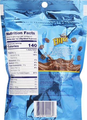 Demet's Flipz pretzel bite shows crunchy texture and creamy chocolate.