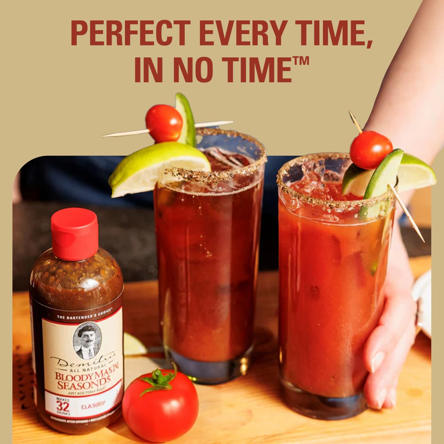 Demitri's 8oz bottle packaging for convenient home use